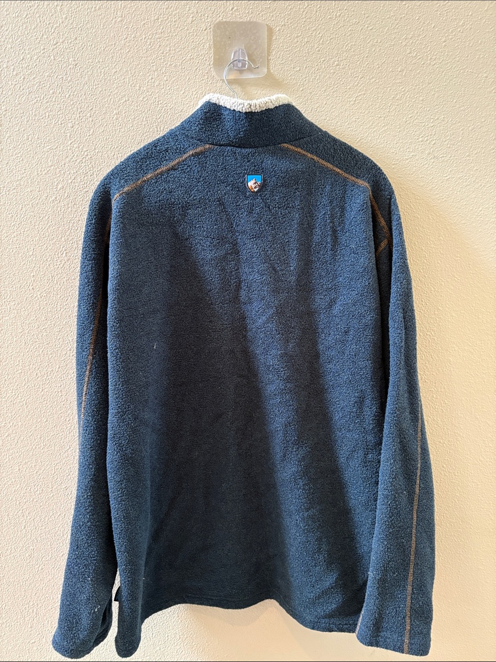 Kuhl Navy Sherpa Half-Zip Pullover with Cream Collar - Picture 7 of 10